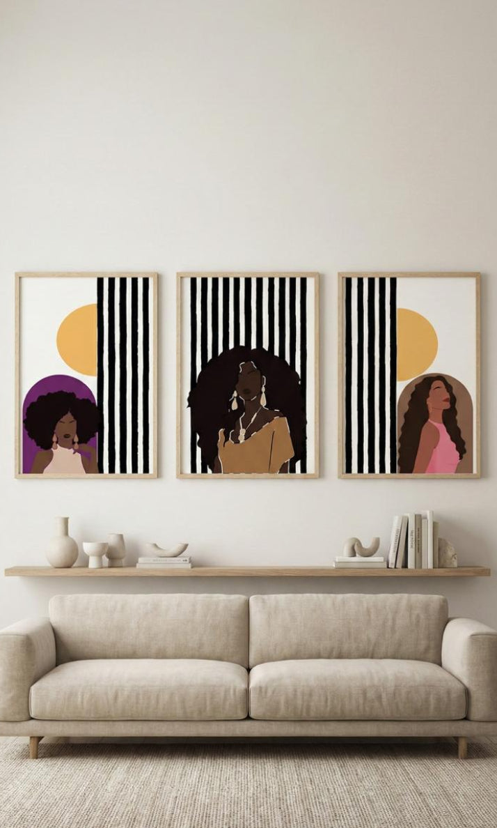 Abstract Afro Boho Set