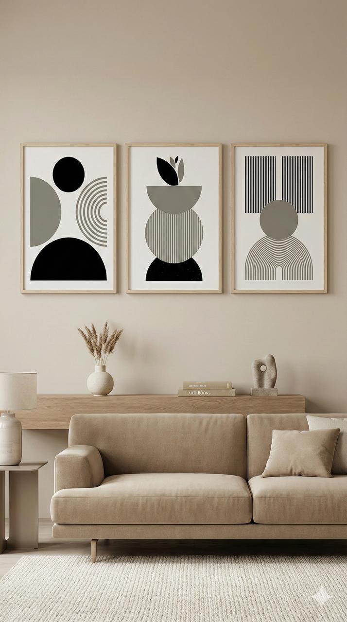 Black & White Boho Wall Art Set
