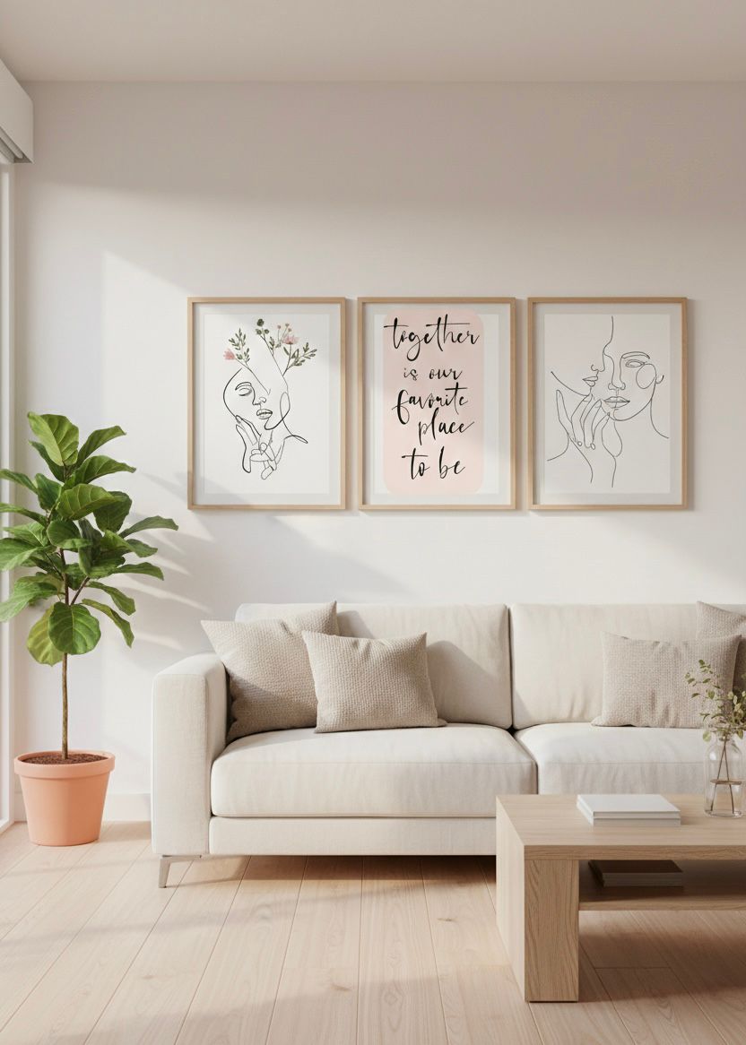 "Together" Minimalist Gallery Wall Set